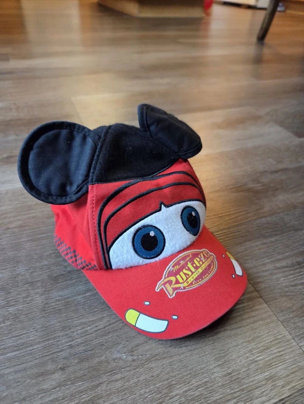 Disney Parks Walt Disney World Lightning Mcqueen Mickey Ears Hat Baseball Cap